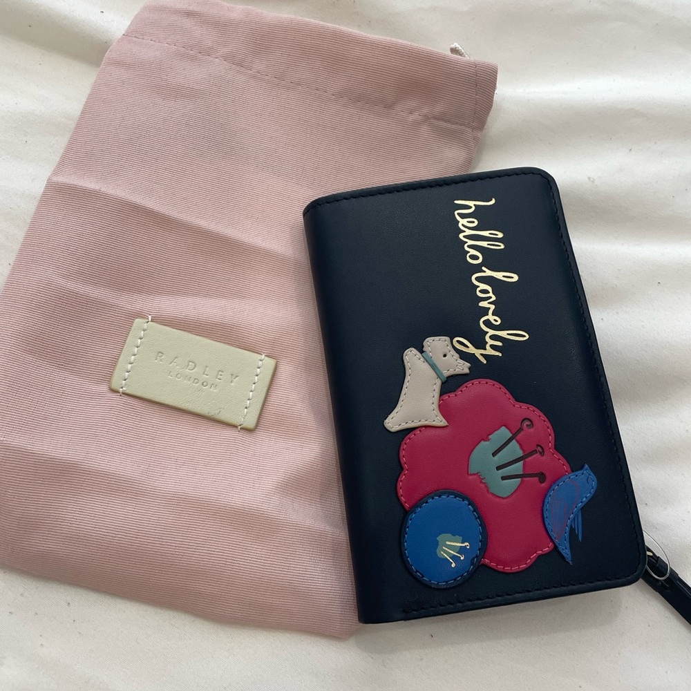 Radley London Black Wallet with Floral Design